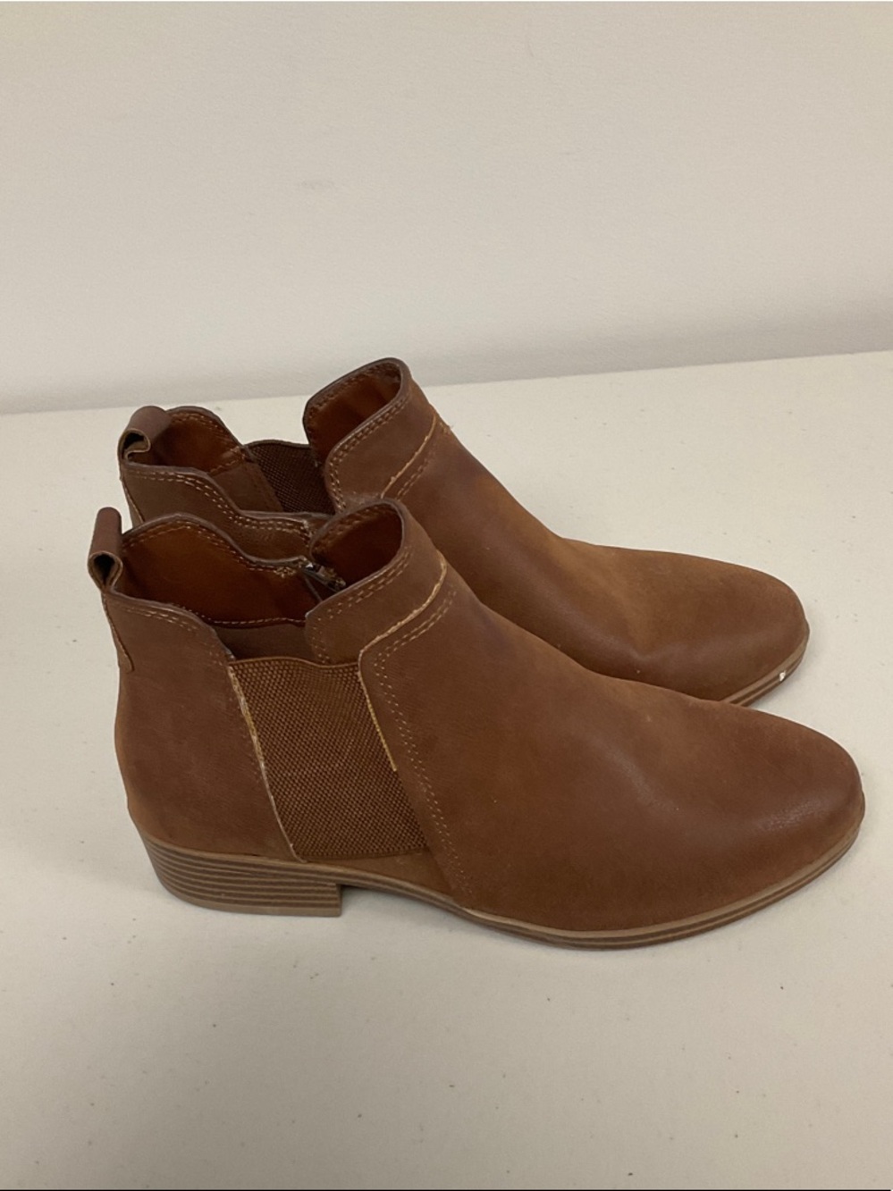 MIA Tan Chelsea Ankle Booties